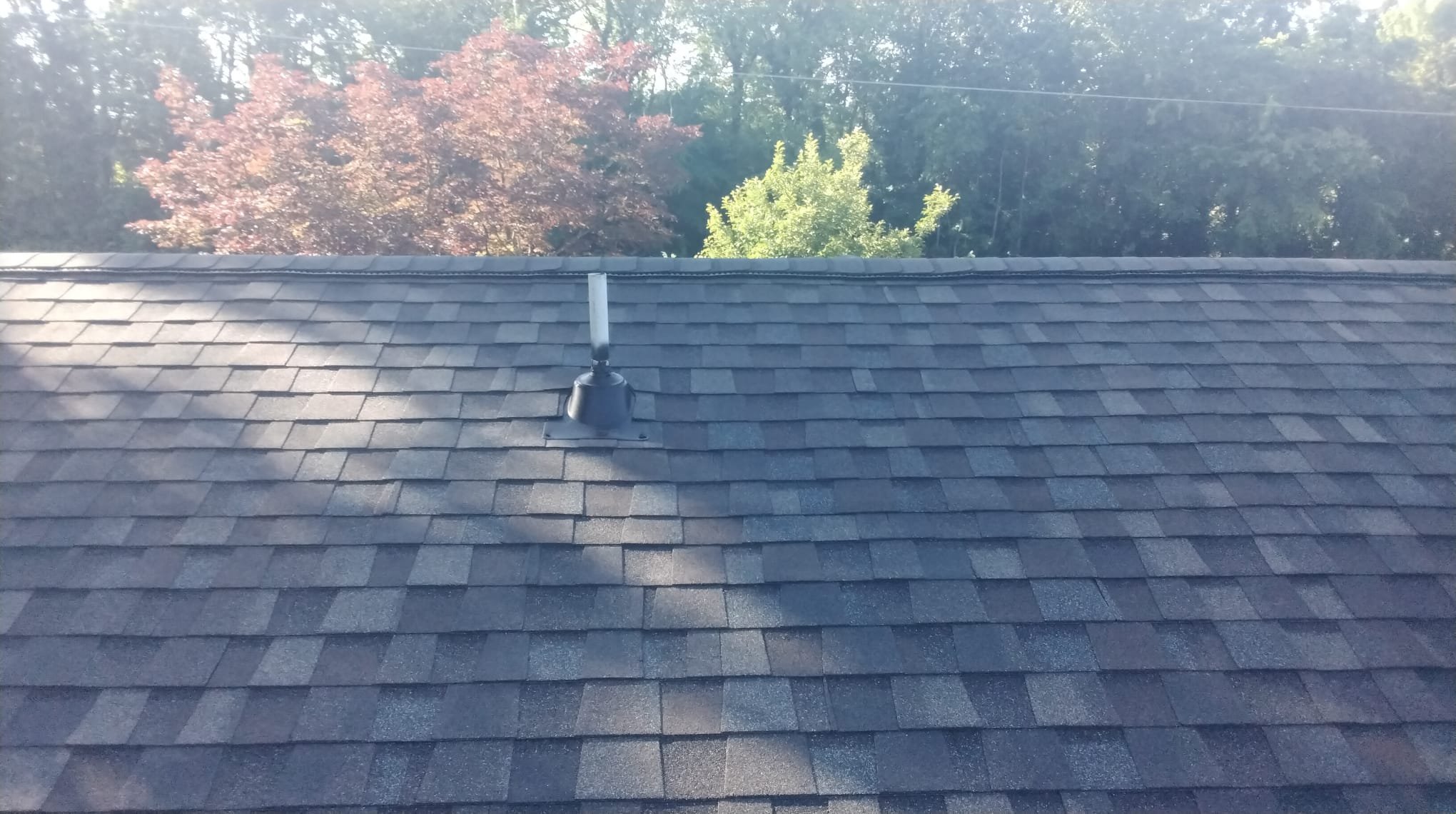 Neatly aligned shingles installed with precision